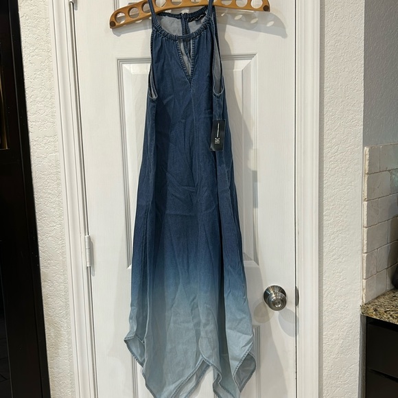 INC Plus Size Ombre Handkerchief-Hem Dress - Picture 1 of 4